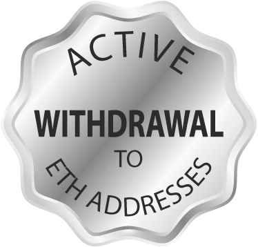 Active withdrawal to personal ETH addresses!